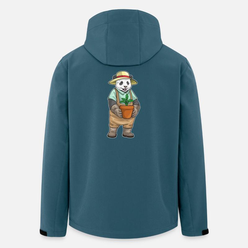 Jardin de semis Panda Gardener - Veste softshell homme en polyester recyclé Stanley/Stella - bleu pétrole foncé