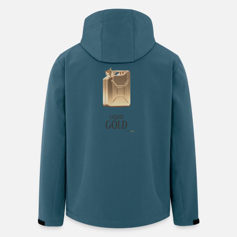 Liquid Gold Spritpreis Humor Design - Recycelte Männer Softshell-Jacke von Stanley/Stella - Dunkles Petrol