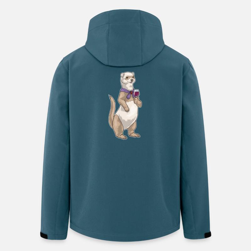 Frettchen Rotwein - Recycelte Männer Softshell-Jacke von Stanley/Stella - Dunkles Petrol