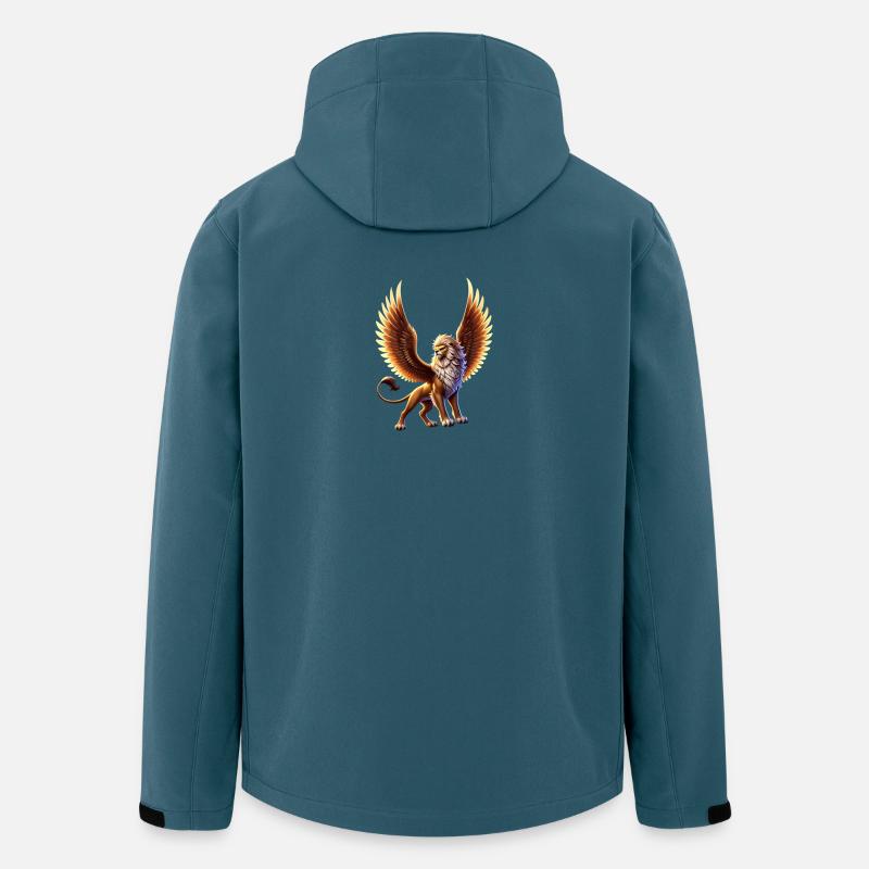 Flammenlöwe mit Flügeln - Recycelte Männer Softshell-Jacke von Stanley/Stella - Dunkles Petrol