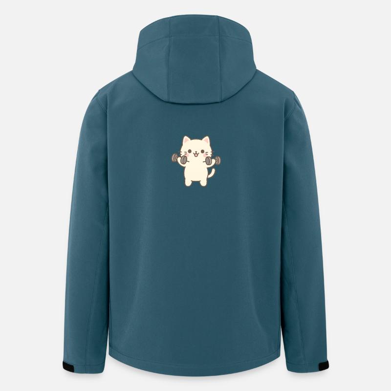 Kitten doing strength training - Men’s Recycled Softshell Jacket by Stanley/Stella - stargazer