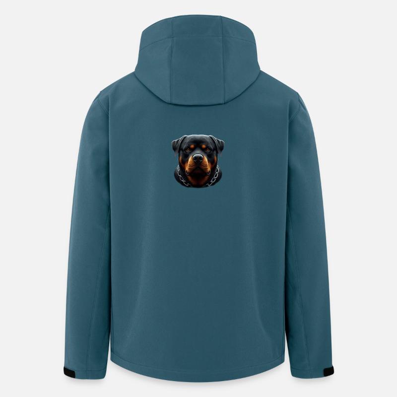 A Rottweiler with a steel chain - Men’s Recycled Softshell Jacket by Stanley/Stella - stargazer
