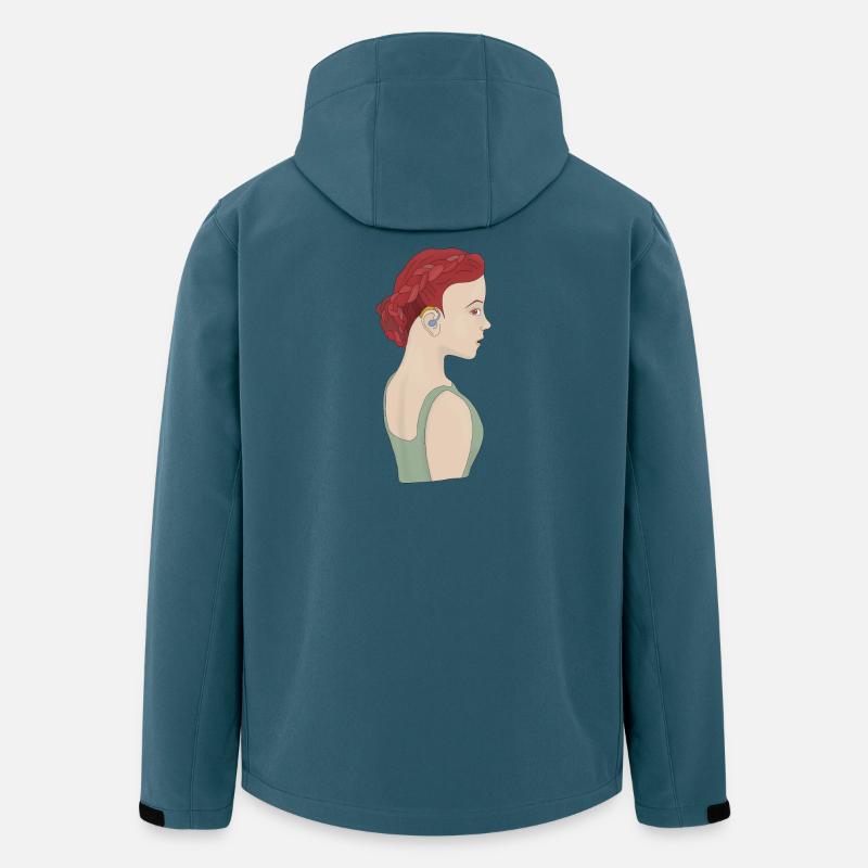 Mädchen mit einem Hörgerät - Recycelte Männer Softshell-Jacke von Stanley/Stella - Dunkles Petrol