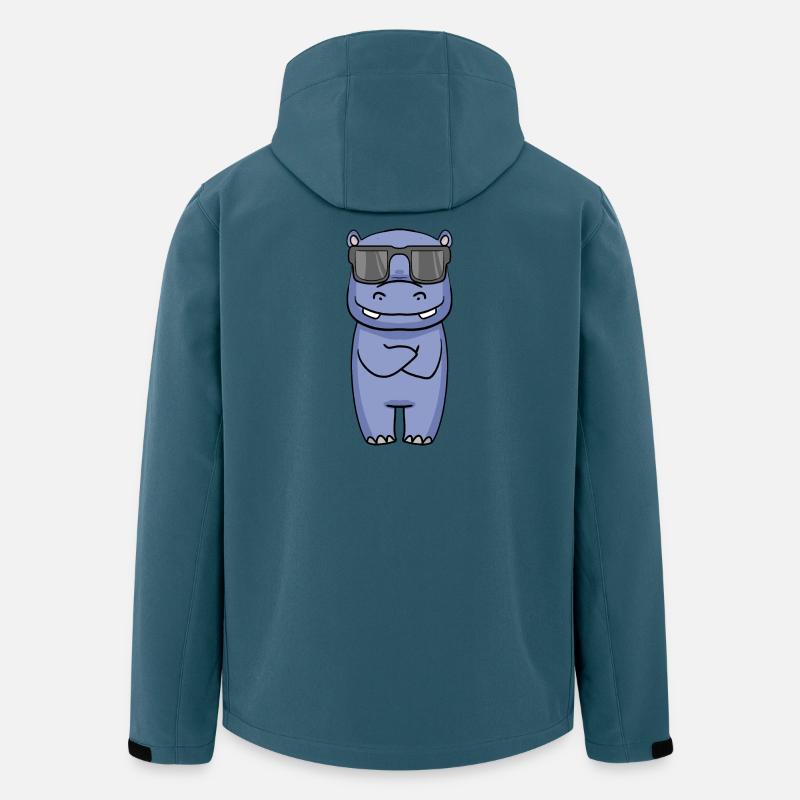 cool hippo with sunglasses - Men’s Recycled Softshell Jacket by Stanley/Stella - stargazer