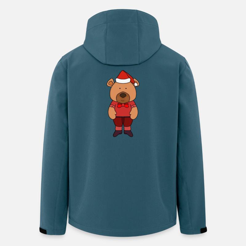 Santa süßer Bär - Recycelte Männer Softshell-Jacke von Stanley/Stella - Dunkles Petrol
