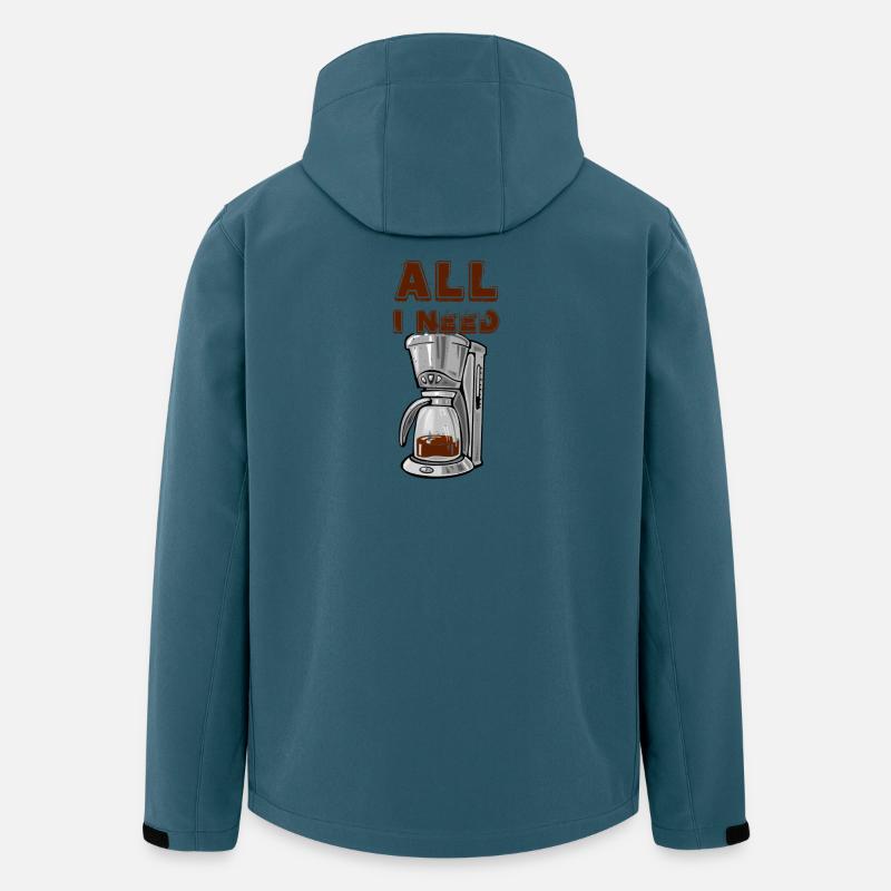 All i need is Kaffeemaschine - Recycelte Männer Softshell-Jacke von Stanley/Stella - Dunkles Petrol