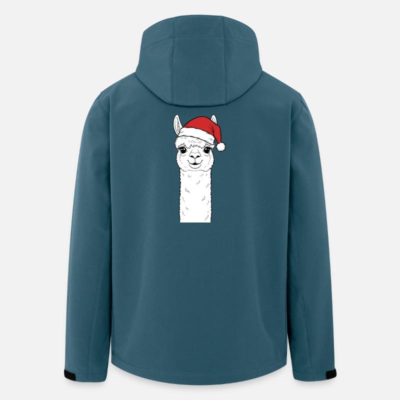 Christmas Alpaca with Hat - Men’s Recycled Softshell Jacket by Stanley/Stella - stargazer