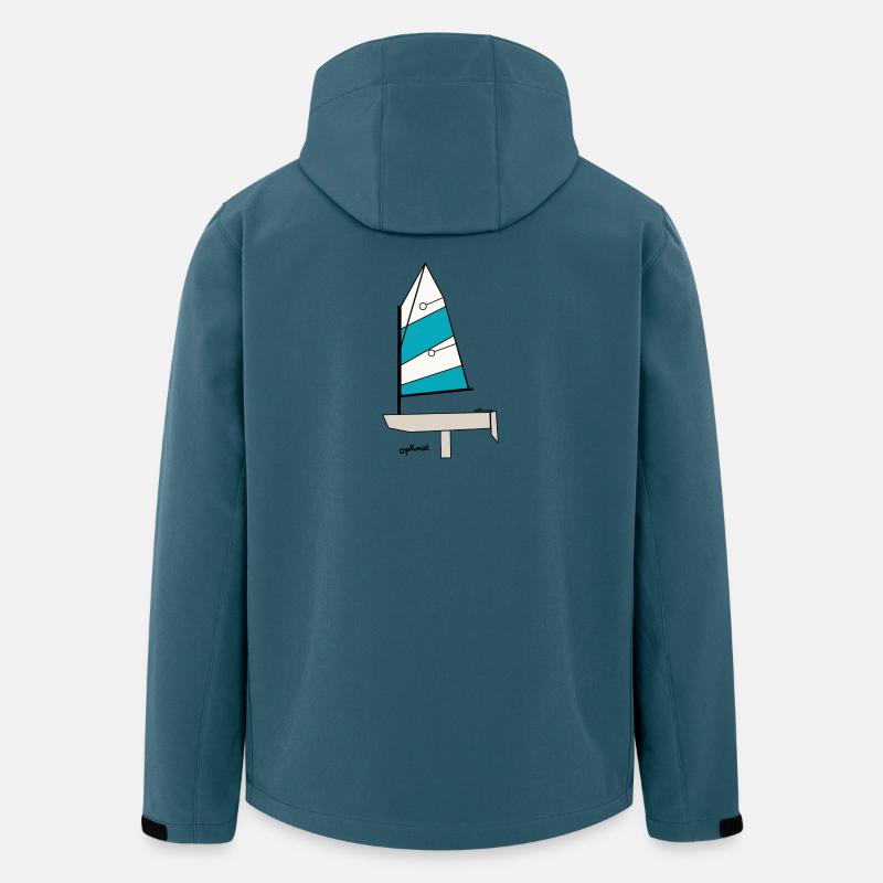 Optimist Segelboot Variante 3 - Recycelte Männer Softshell-Jacke von Stanley/Stella - Dunkles Petrol