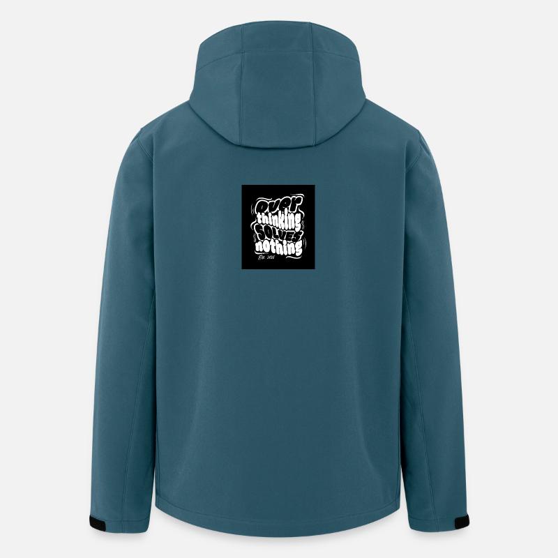 Arrêtez de penser, ne résolvez rien - Veste softshell homme en polyester recyclé Stanley/Stella - bleu pétrole foncé