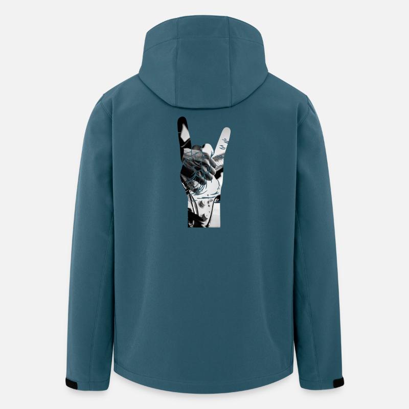 Der Felsen - Recycelte Männer Softshell-Jacke von Stanley/Stella - Dunkles Petrol