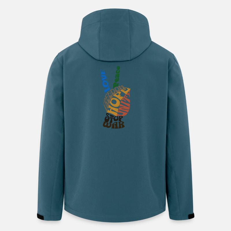Vibrierende Botschaft Freiheit Design - Recycelte Männer Softshell-Jacke von Stanley/Stella - Dunkles Petrol