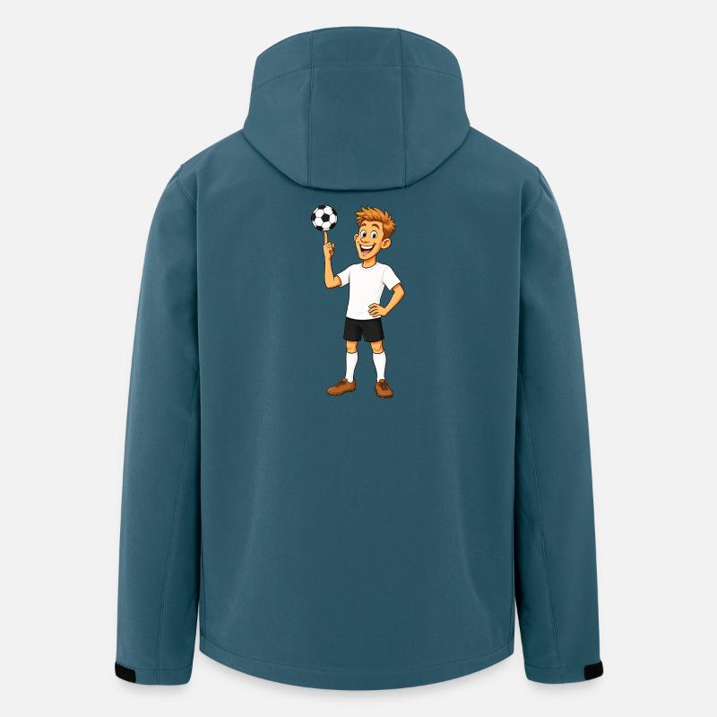 Fußballer freut sich - Recycelte Männer Softshell-Jacke von Stanley/Stella - Dunkles Petrol