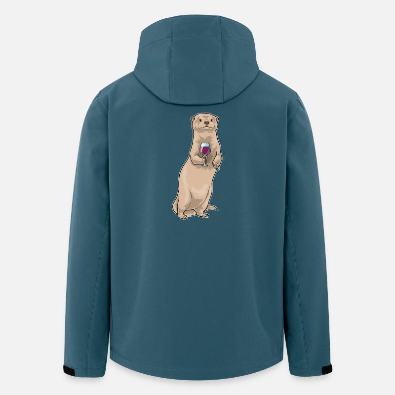 Otter Rotwein - Recycelte Männer Softshell-Jacke von Stanley/Stella - Dunkles Petrol