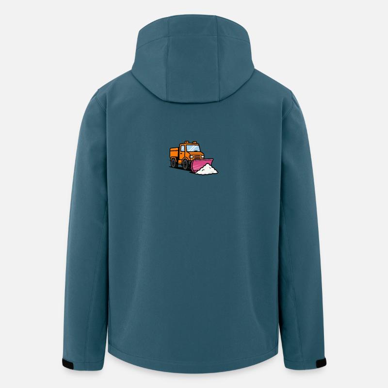 Lustiger Schneepflug mit Schneeschieber - Recycelte Männer Softshell-Jacke von Stanley/Stella - Dunkles Petrol