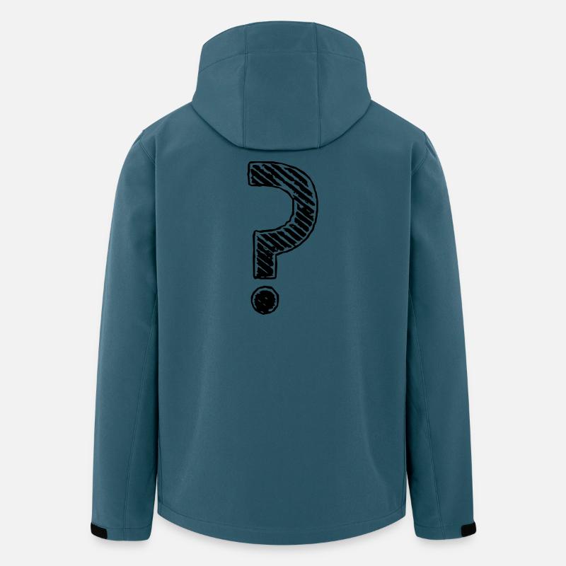 Question marks strip grunge look - Men’s Recycled Softshell Jacket by Stanley/Stella - stargazer