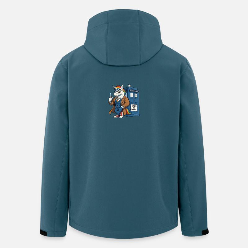 Zeitreisendes Einhorn - Recycelte Männer Softshell-Jacke von Stanley/Stella - Dunkles Petrol