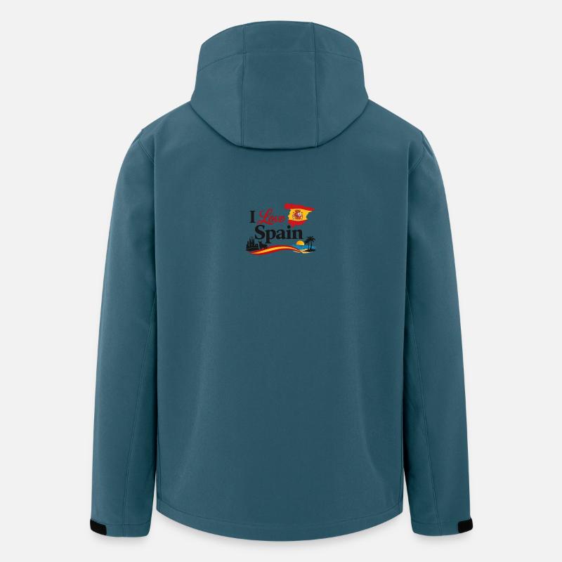 I Love Spain – Spanische Symbole und Farben - Recycelte Männer Softshell-Jacke von Stanley/Stella - Dunkles Petrol