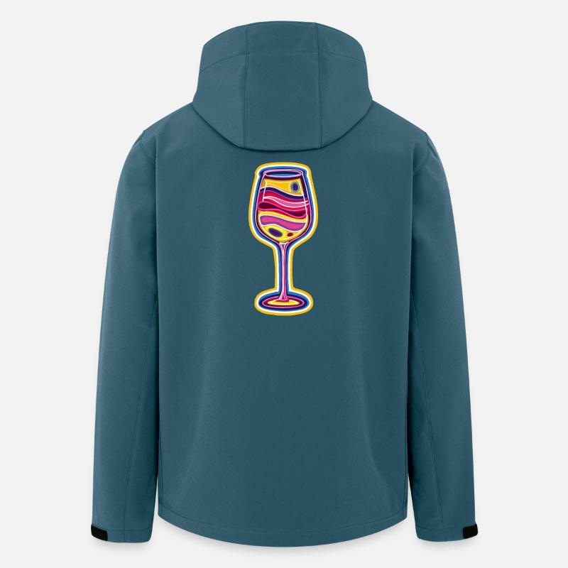 Weinglas Bunt Wein - Recycelte Männer Softshell-Jacke von Stanley/Stella - Dunkles Petrol