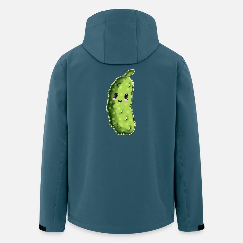 Kuschelige Gurke Cartoon - Recycelte Männer Softshell-Jacke von Stanley/Stella - Dunkles Petrol