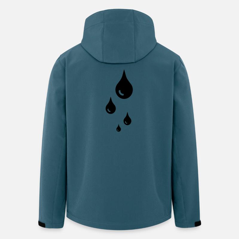 tropfen - Recycelte Männer Softshell-Jacke von Stanley/Stella - Dunkles Petrol