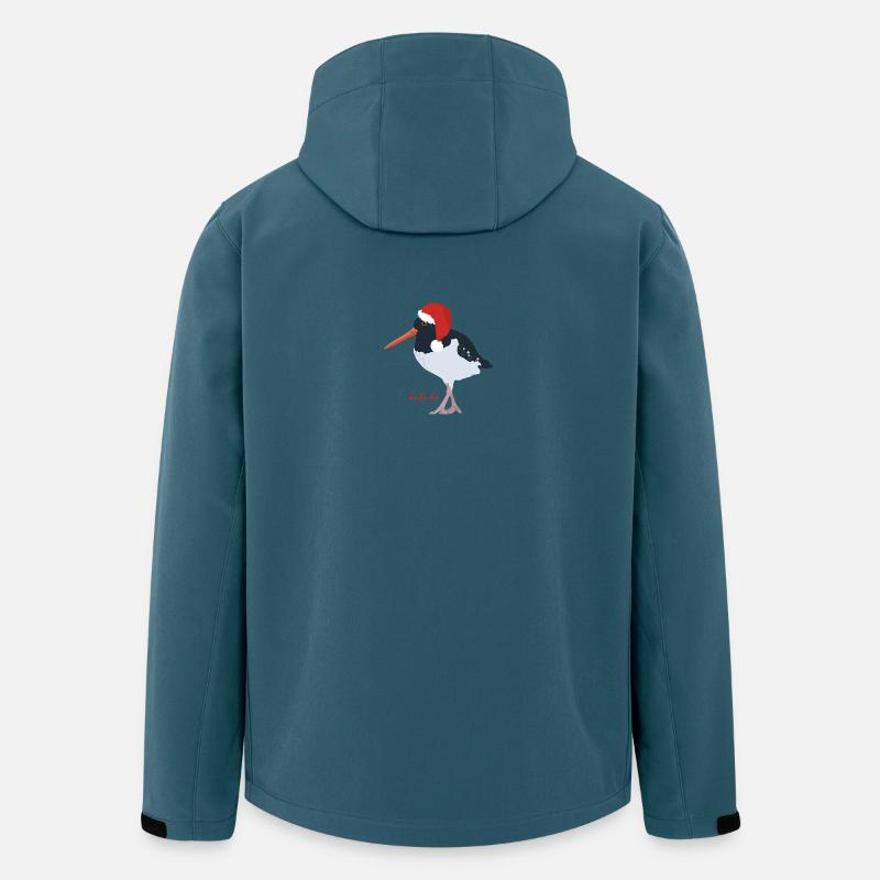 Austernfischer mit Weihnachtsmütze - Recycelte Männer Softshell-Jacke von Stanley/Stella - Dunkles Petrol