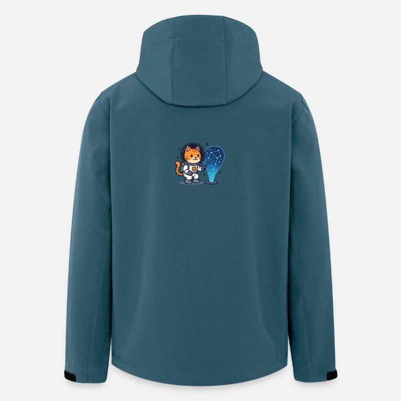 Space Cat Constellation – Kawaii - Recycelte Männer Softshell-Jacke von Stanley/Stella - Dunkles Petrol