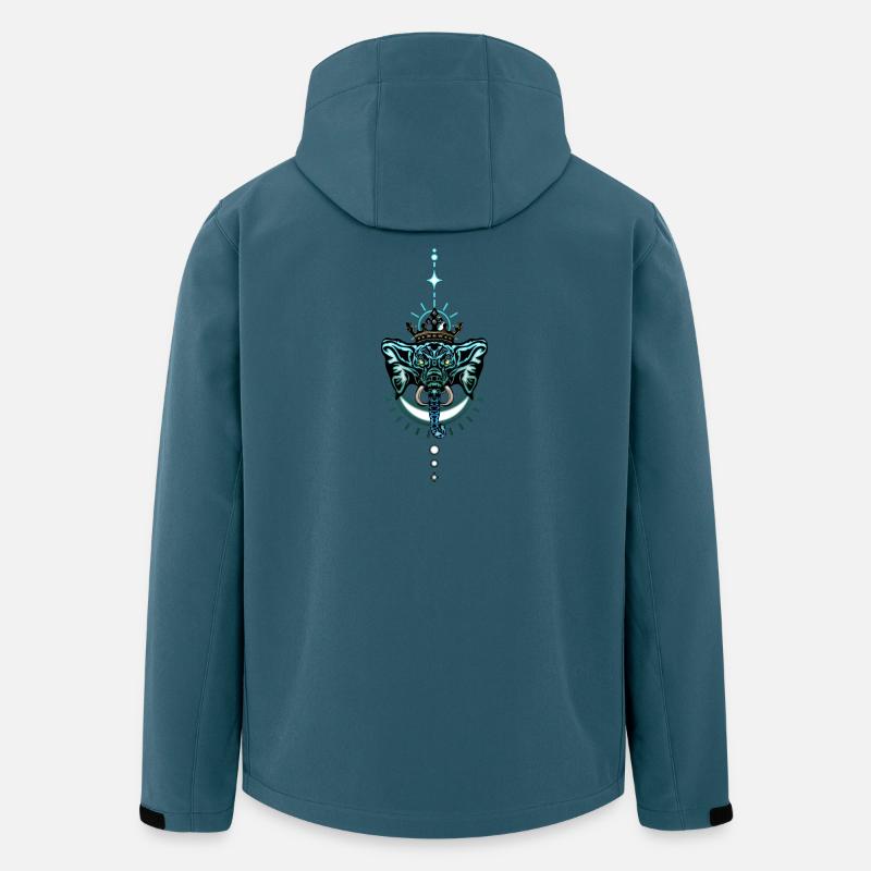 Dekorativer Elefant mit Krone. - Recycelte Männer Softshell-Jacke von Stanley/Stella - Dunkles Petrol