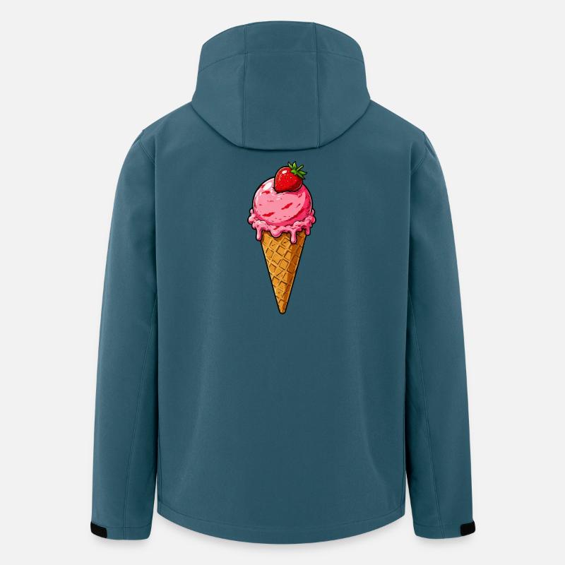 Boule de glace à la fraise - Veste softshell homme en polyester recyclé Stanley/Stella - bleu pétrole foncé