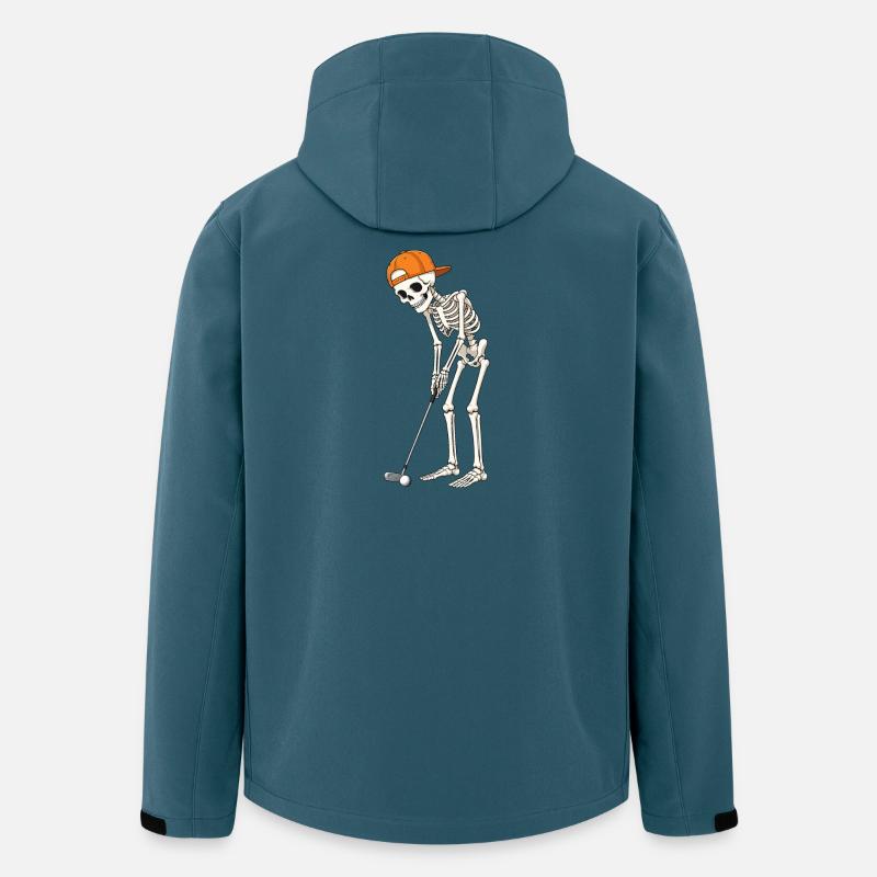 Golfing Skeleton Halloween Spooky Golfer - Men’s Recycled Softshell Jacket by Stanley/Stella - stargazer
