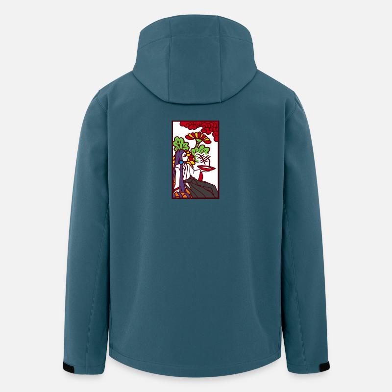 HanafudaSake - Recycelte Männer Softshell-Jacke von Stanley/Stella - Dunkles Petrol