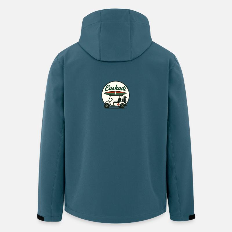 BASKISCHES LAND GOLF & SURFEN - Recycelte Männer Softshell-Jacke von Stanley/Stella - Dunkles Petrol