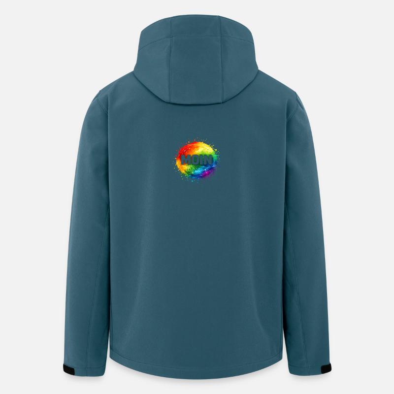 Moin dans la cascade arc-en-ciel - Veste softshell homme en polyester recyclé Stanley/Stella - bleu pétrole foncé