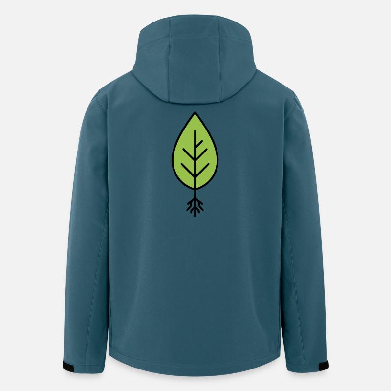 Grüner Blatt Linienlogo - Recycelte Männer Softshell-Jacke von Stanley/Stella - Dunkles Petrol