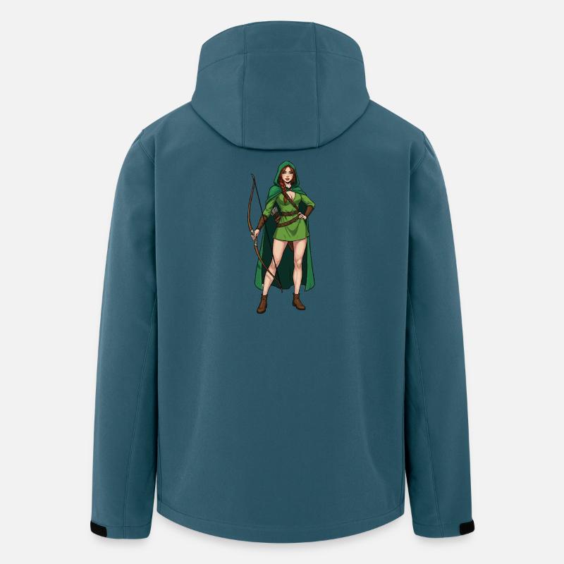 Robin-Hood-Ehefrau - Recycelte Männer Softshell-Jacke von Stanley/Stella - Dunkles Petrol