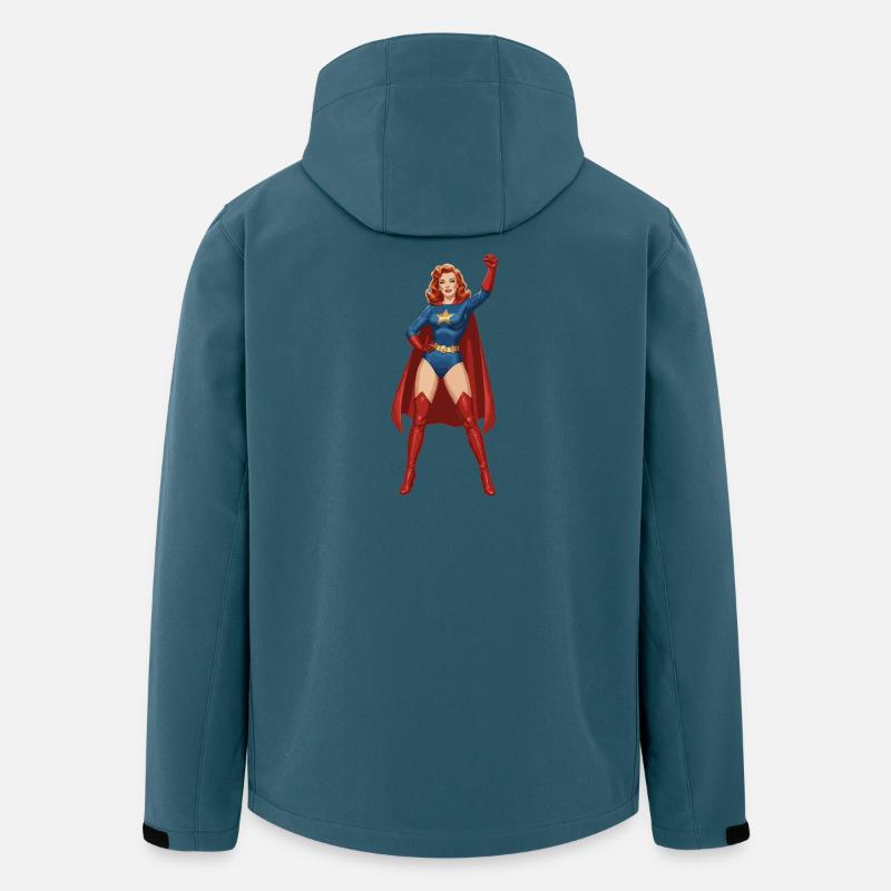 Superfrau - Recycelte Männer Softshell-Jacke von Stanley/Stella - Dunkles Petrol