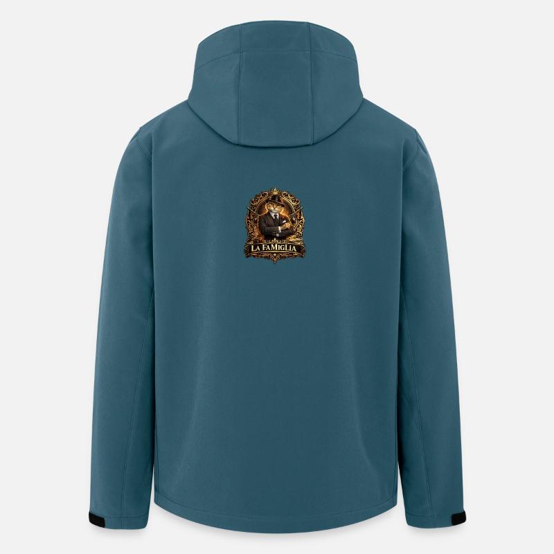La Famiglia Mafioso Katze - Recycelte Männer Softshell-Jacke von Stanley/Stella - Dunkles Petrol