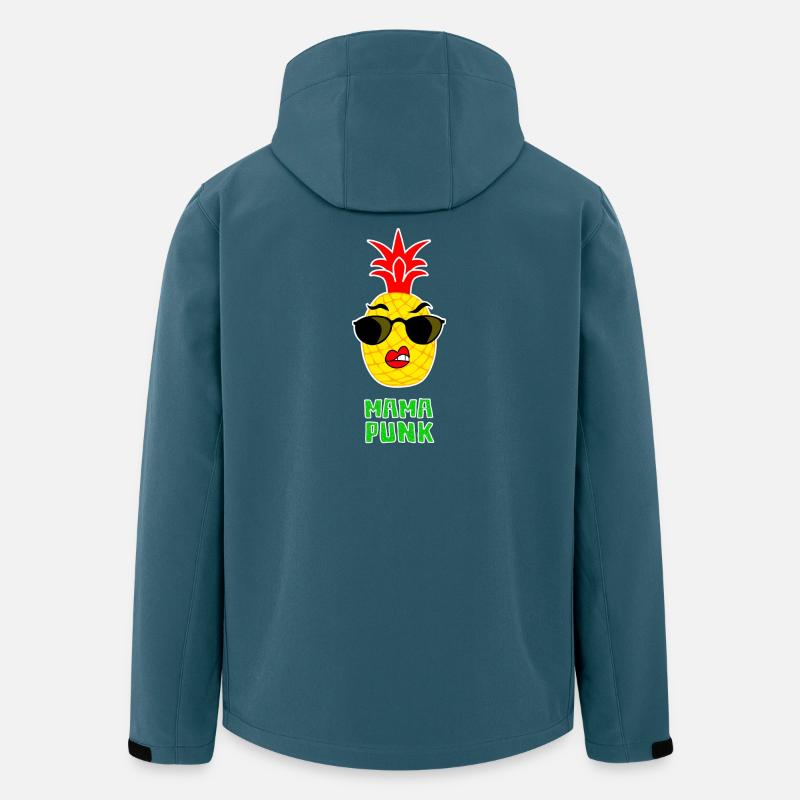 Mama Punk Ananas Mami Muttertag lustig Spruch - Recycelte Männer Softshell-Jacke von Stanley/Stella - Dunkles Petrol