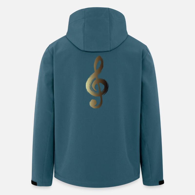 Goldener Sonnenschlüssel mit Pinsel - Recycelte Männer Softshell-Jacke von Stanley/Stella - Dunkles Petrol