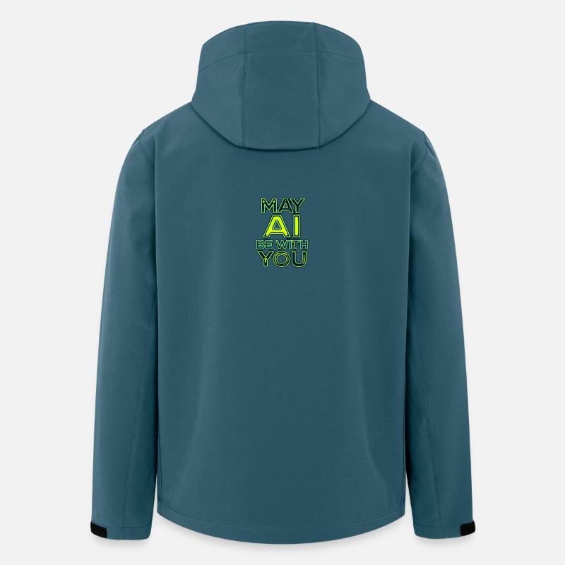 Möge die KI mit dir sein Neon - Recycelte Männer Softshell-Jacke von Stanley/Stella - Dunkles Petrol