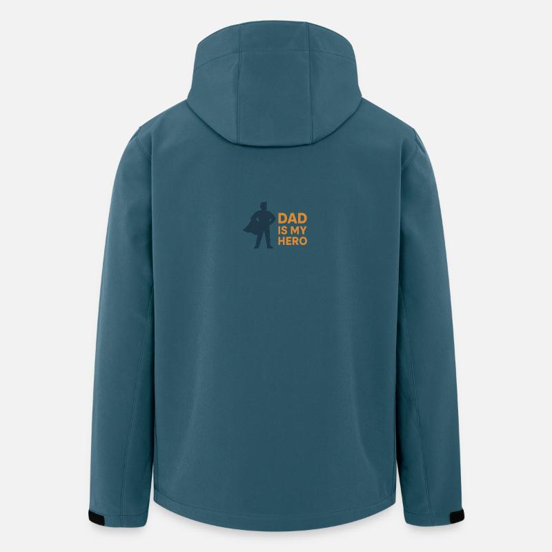 Vaterheld Cape Motiv - Recycelte Männer Softshell-Jacke von Stanley/Stella - Dunkles Petrol