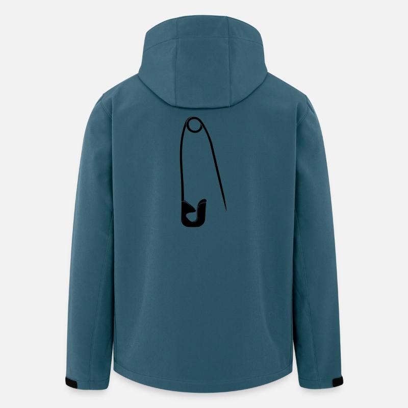 Sicherheitsnadel - Recycelte Männer Softshell-Jacke von Stanley/Stella - Dunkles Petrol