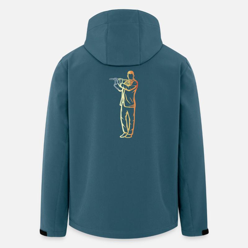 Lustiger Flöten Junge - Recycelte Männer Softshell-Jacke von Stanley/Stella - Dunkles Petrol