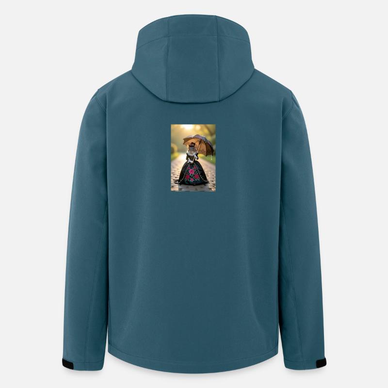 Elegante Maus im viktorianischen Kleid - Recycelte Männer Softshell-Jacke von Stanley/Stella - Dunkles Petrol