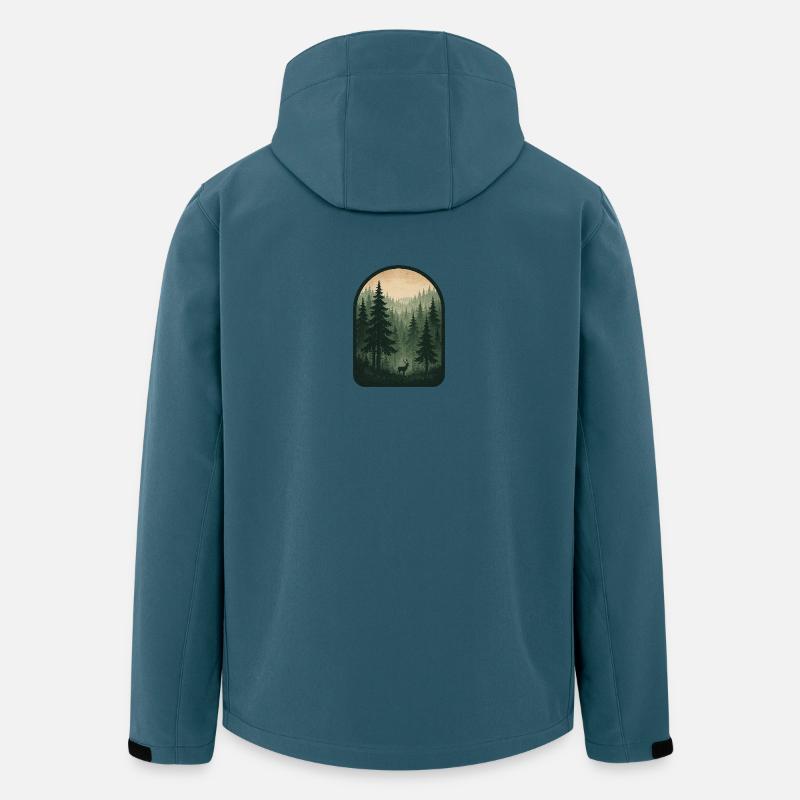 Waldgeist - Recycelte Männer Softshell-Jacke von Stanley/Stella - Dunkles Petrol