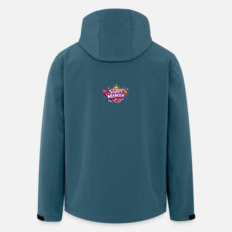 Super-Mama - Recycelte Männer Softshell-Jacke von Stanley/Stella - Dunkles Petrol