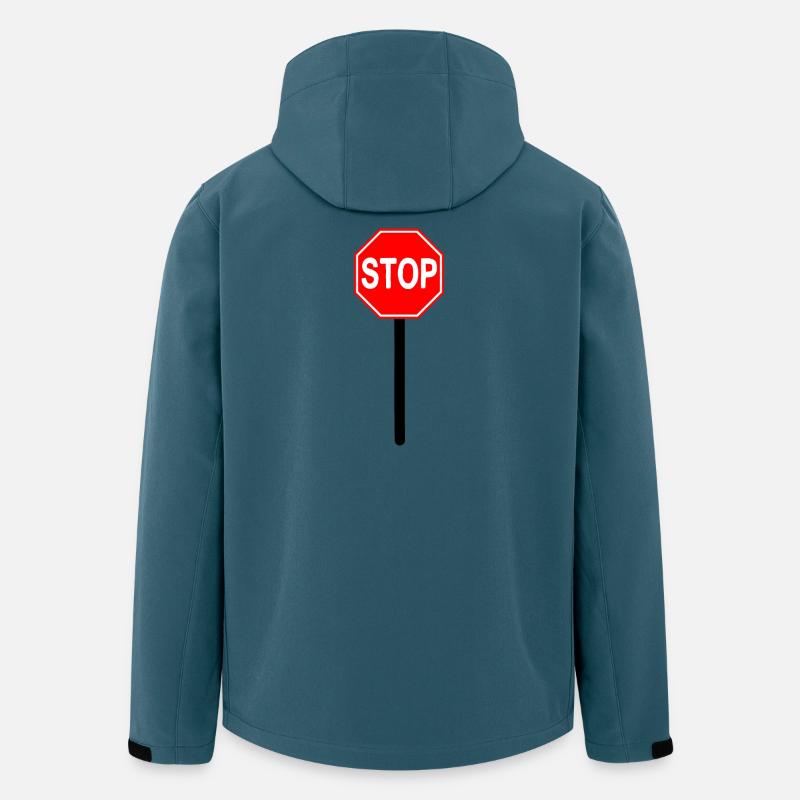 Stop Schild - Recycelte Männer Softshell-Jacke von Stanley/Stella - Dunkles Petrol