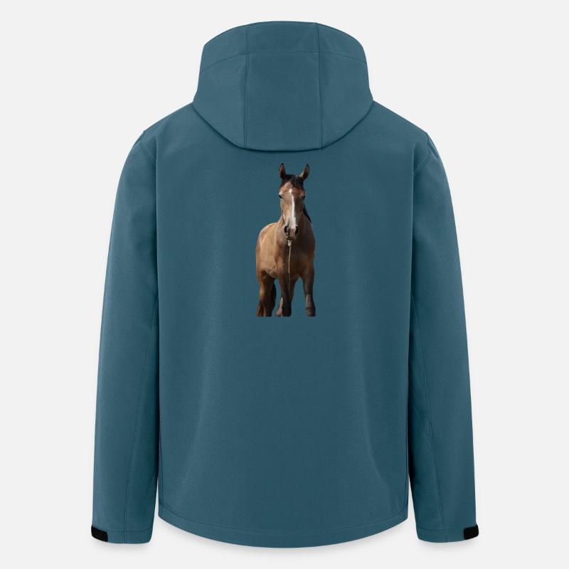 Pferde T-shirt Geschenk Reiter  - Recycelte Männer Softshell-Jacke von Stanley/Stella - Dunkles Petrol