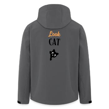 Look Cat - Men’s Recycled Softshell Jacket by Stanley/Stella - stargazer - Back - AI Model Male 185 light (185cm)