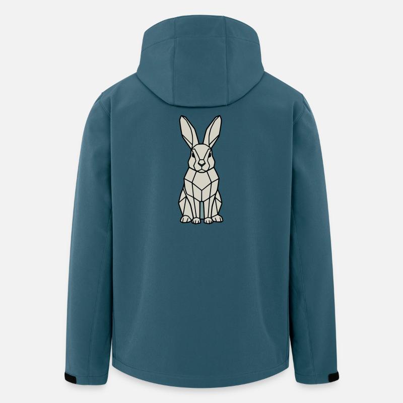 Geometrischer Hase Low Poly Modern - Recycelte Männer Softshell-Jacke von Stanley/Stella - Dunkles Petrol