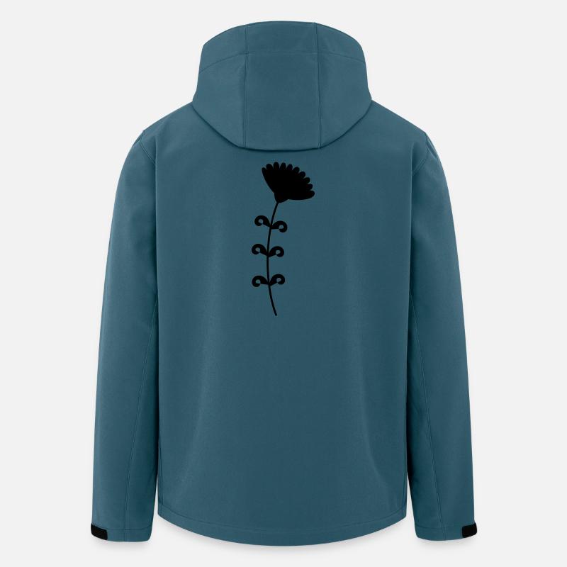 Blume - Recycelte Männer Softshell-Jacke von Stanley/Stella - Dunkles Petrol